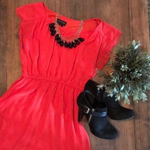 Chiffon Dress - Poppy color